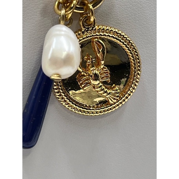 J. Crew Gold Scorpion Scorpio
Pendant Charm Nautical Gold Tone Link Necklace - Picture 5 of 12